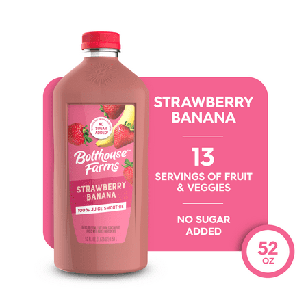 Bolthouse Farms Fruit Juice Smoothie, Strawberry Banana, 52 fl. oz. Bottle