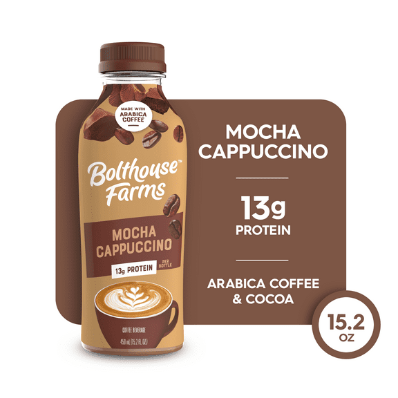 Bolthouse Farms Perfectly Protein Coffee, Mocha Cappuccino, 15.2 fl. oz. Bottle