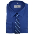 thumbnail image 1 of Boltini Italy Boys Kids Toddlers Long Sleeve Dress Shirt Set with Matching Tie (Royal Blue, 5), 1 of 1