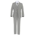 thumbnail image 1 of Boltini Italy Kids Formal Boys Suit Set - 5PC- Jacket, Shirt, Tie, Vest, Pants (Grey, 7), 1 of 5