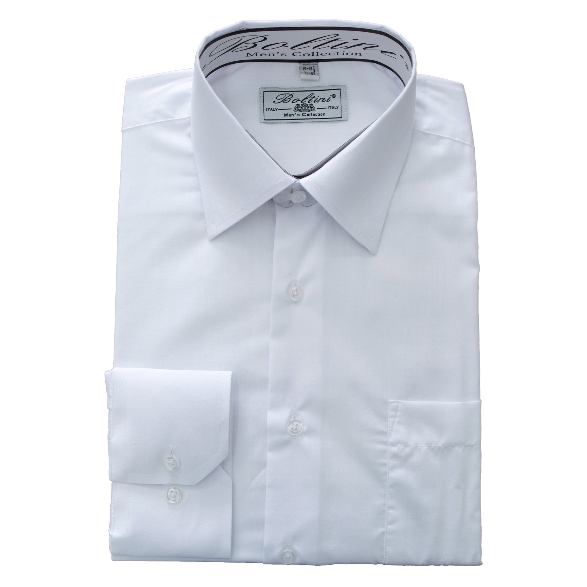 Chemise Homme Bronzini Manches Longues Taille 17 - Made In USA - Neuf Avec Étiquettes