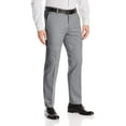 thumbnail image 1 of Boltini Italy Men's Flat Front Slim Fit Slacks Trousers Dress Pants (Light Gray, 32x30), 1 of 2