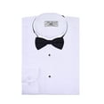 thumbnail image 1 of Boltini Italy Men’s Premium Tuxedo Wingtip Collar Dress Shirt with Bow Tie #130 (5XL - Sleeve: 38/39), 1 of 3