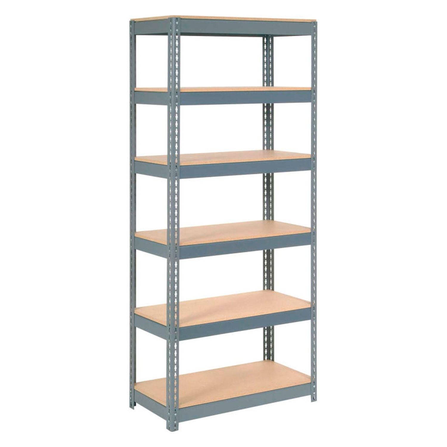 Boltless Extra Heavy Duty Shelving 36"W x 12"D x 72"H, 6 Shelves, Wood