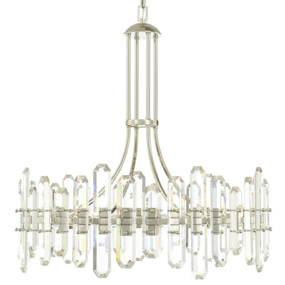 Twelve Light Chandelier In Traditional And Contemporary Style 31 Inches Wide By 28.25 Inches High-Polished Nickel Finish Crystorama Lighting