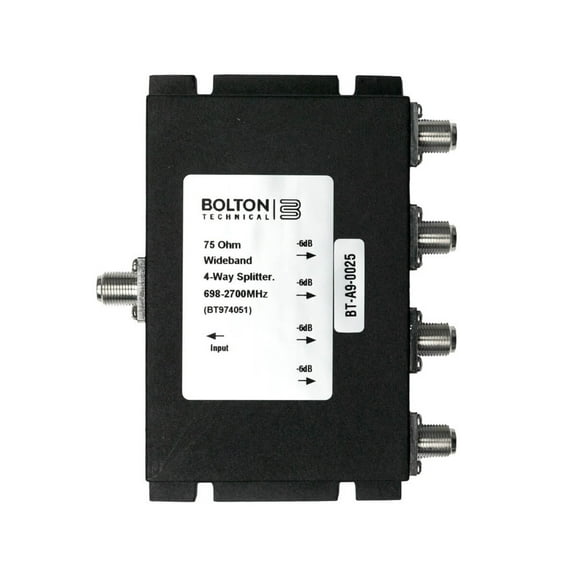 Bolton 4-Way Splitter For 698-2700Mhz | 75 Ohm (Wilkinson Style)