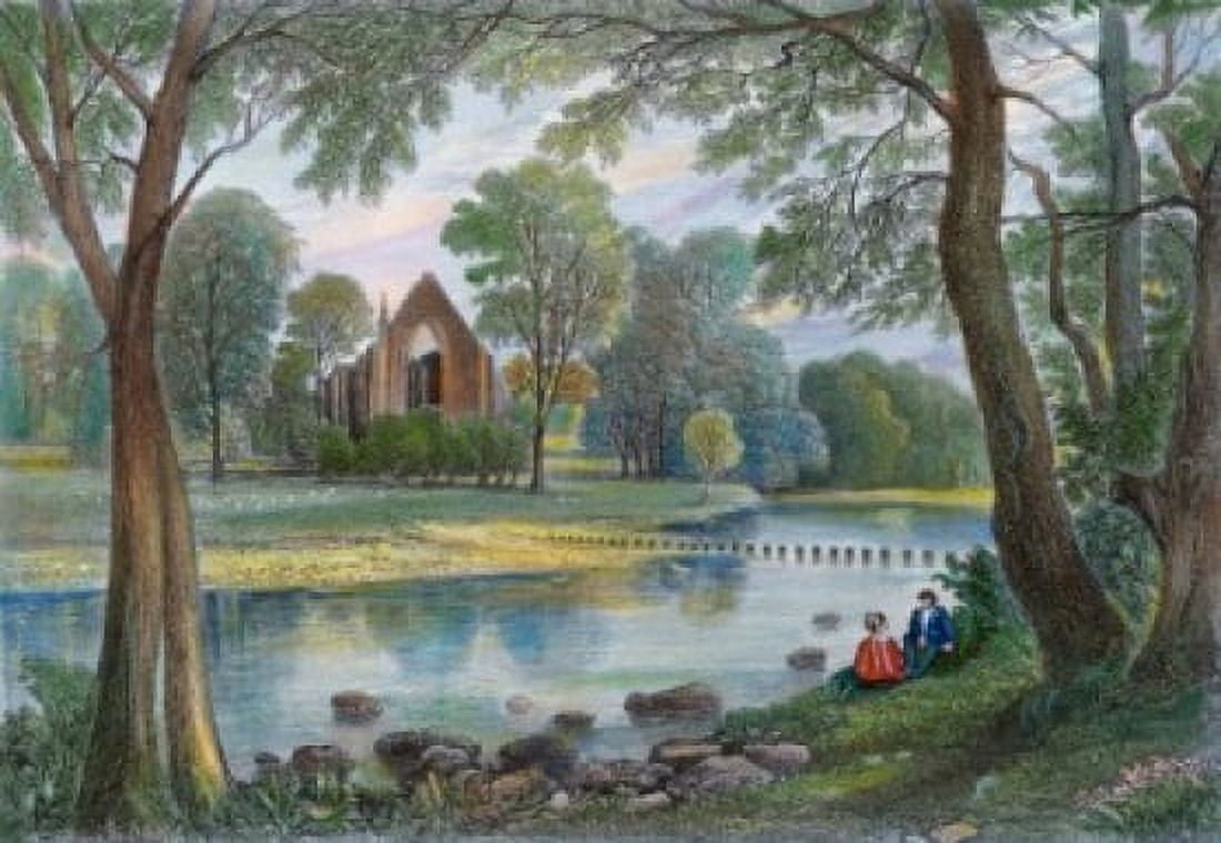 Bolton Abbey Yorkshire  World HistoryGreat Britian Canvas Art -  (18 x 24)