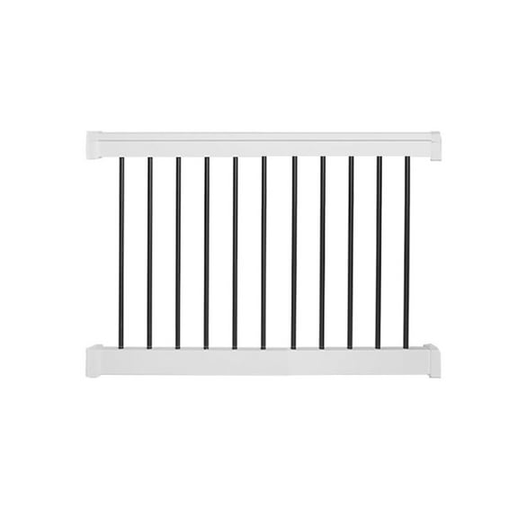 Bolton Porch and Deck Railing Kit – Aluminum and Vinyl Railing Kit for Decks, Porches, Balcony Railing, and More (42” x ”)
