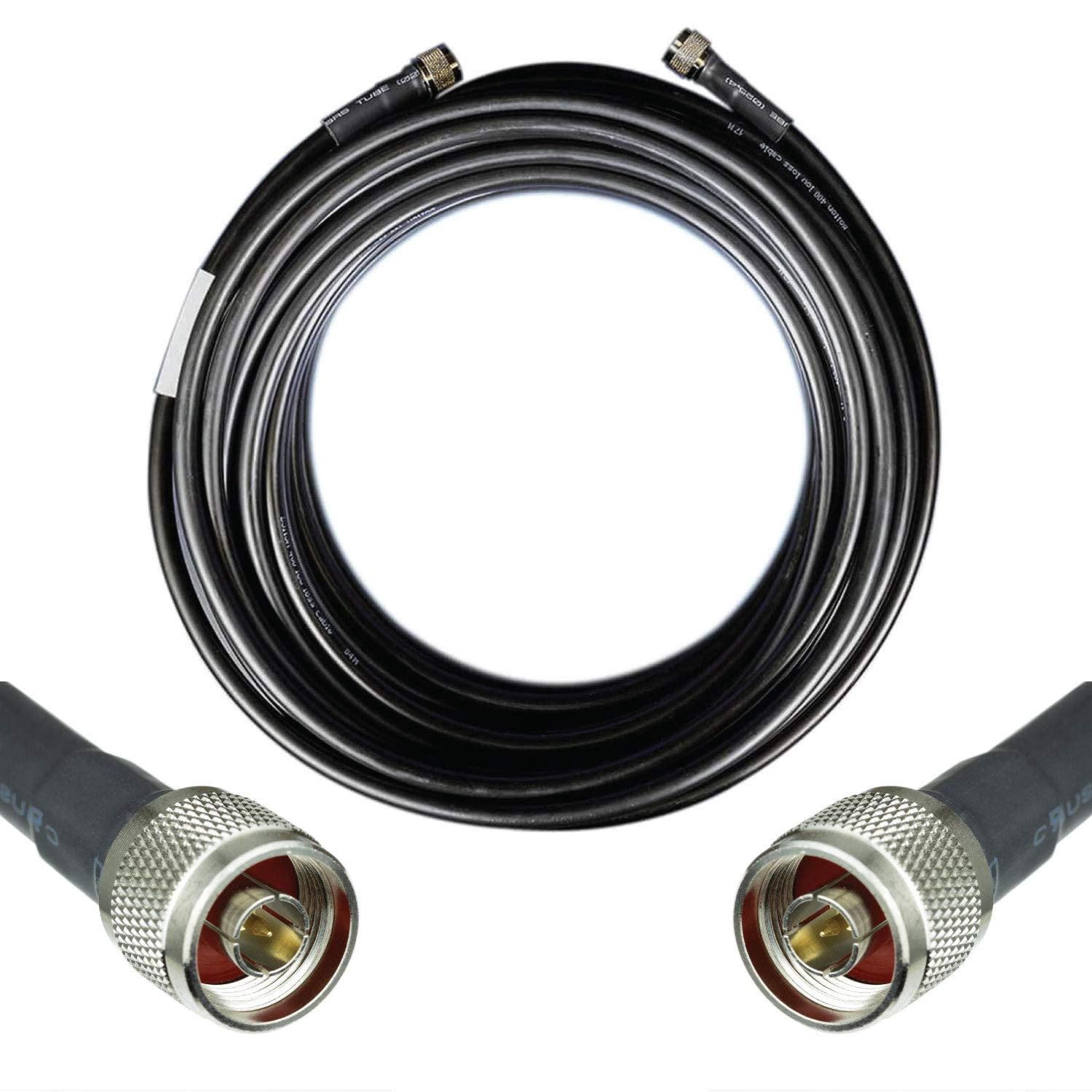 Uxcell RG316 Coax Cable - UHF Male To BNC Male, 2 Feet, 50 Ohm Antenna Cable