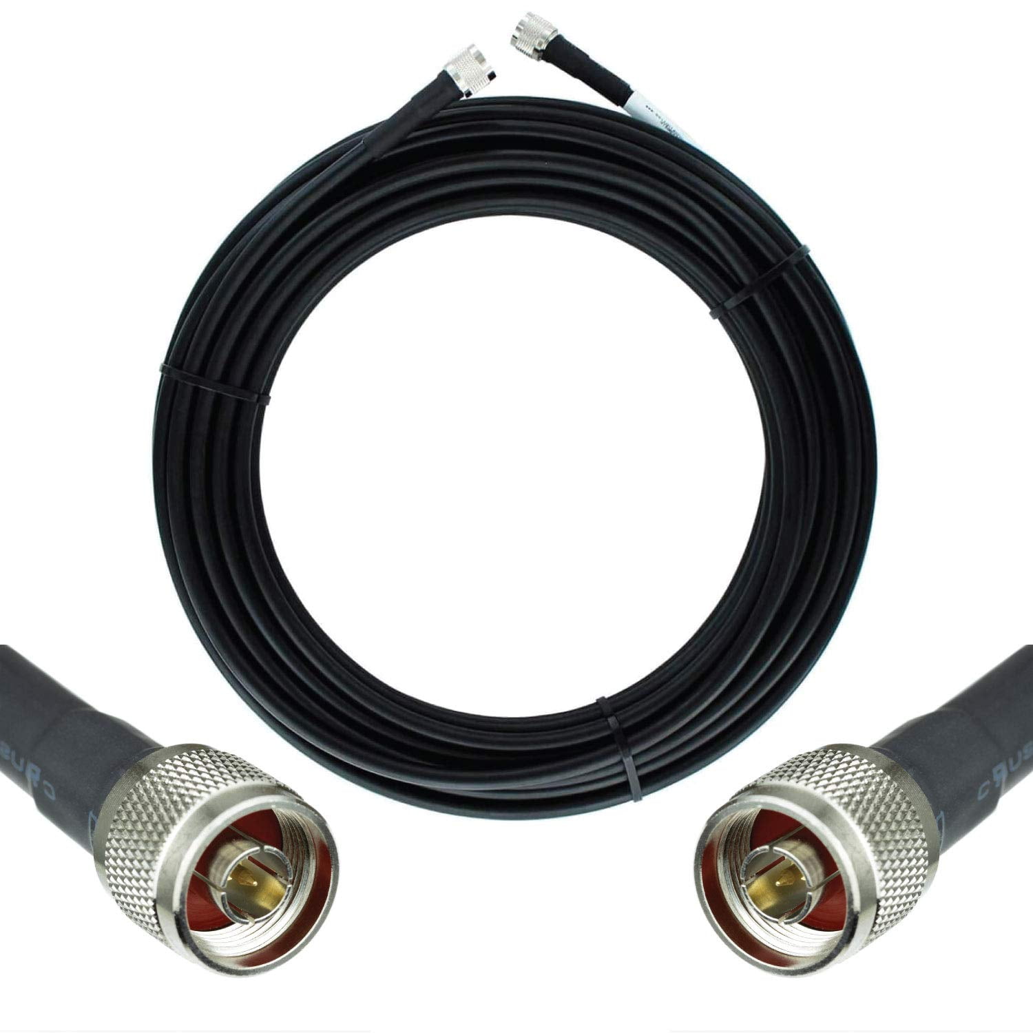 Bolton400 30ft Black Coaxial Cable with N-Male Connectors