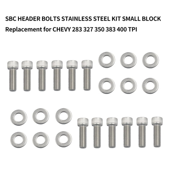 Bolts,283 327 350 12 * 3/8 327 350 383 Sbc Header Stainless 350 383 400 Stainless Steel Kit Block 283 X 1 Allen Compatible With 283 Huiop Bolt Kit Compatible 3/8 Mil-spec An 1 Allen Socket