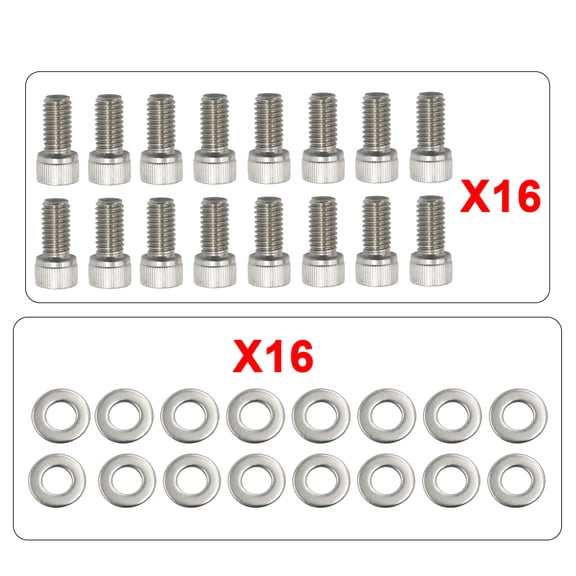 Bolts,Block 260 289 Stainless Steel Kit Header Stainless Steel Silver 289 302 Steel Kit Block Sbf Header 302 351w 351c Mil-spec An Sbf 3/8 Mil-spec An 351w 351c 5.0l Huiop 3/4 Allen Socket