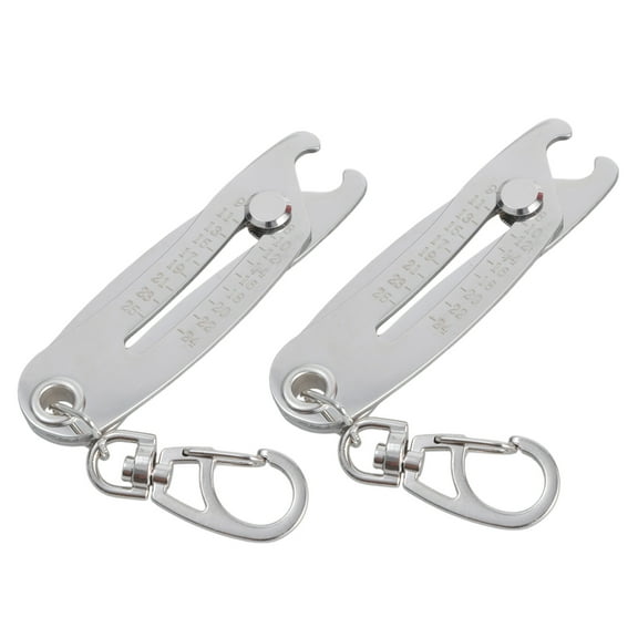 Bolts Size Finder Keychains Portable Thread Size Checker Keychains Nut Bolts Thread Gauge Identifier Verification Tool