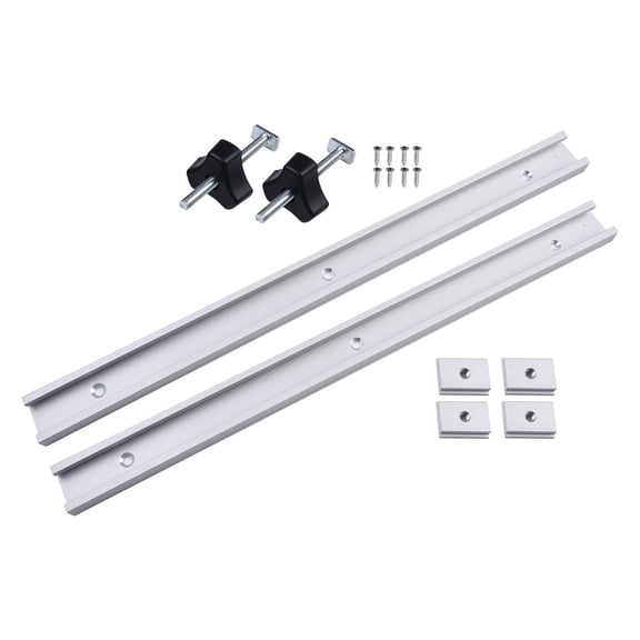 Bolts T-Track Rails Set 400mm Aluminum Rail Carpentry Supplies Fixing Tools Machine Metalworking Plastic Handle