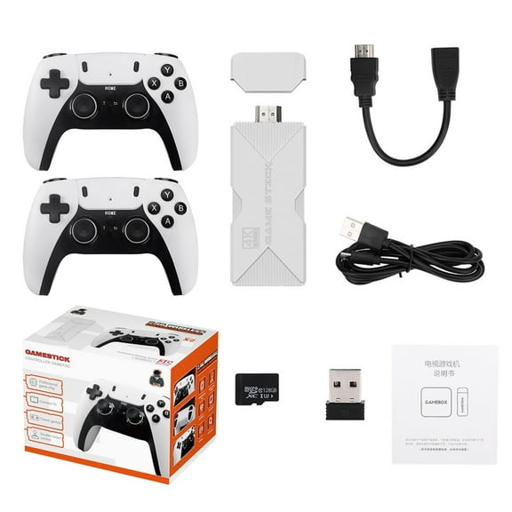 Boltzs 4K Retro Gaming Stick with 75000+ Games Plug and Play Wireless Controllers for All TVs