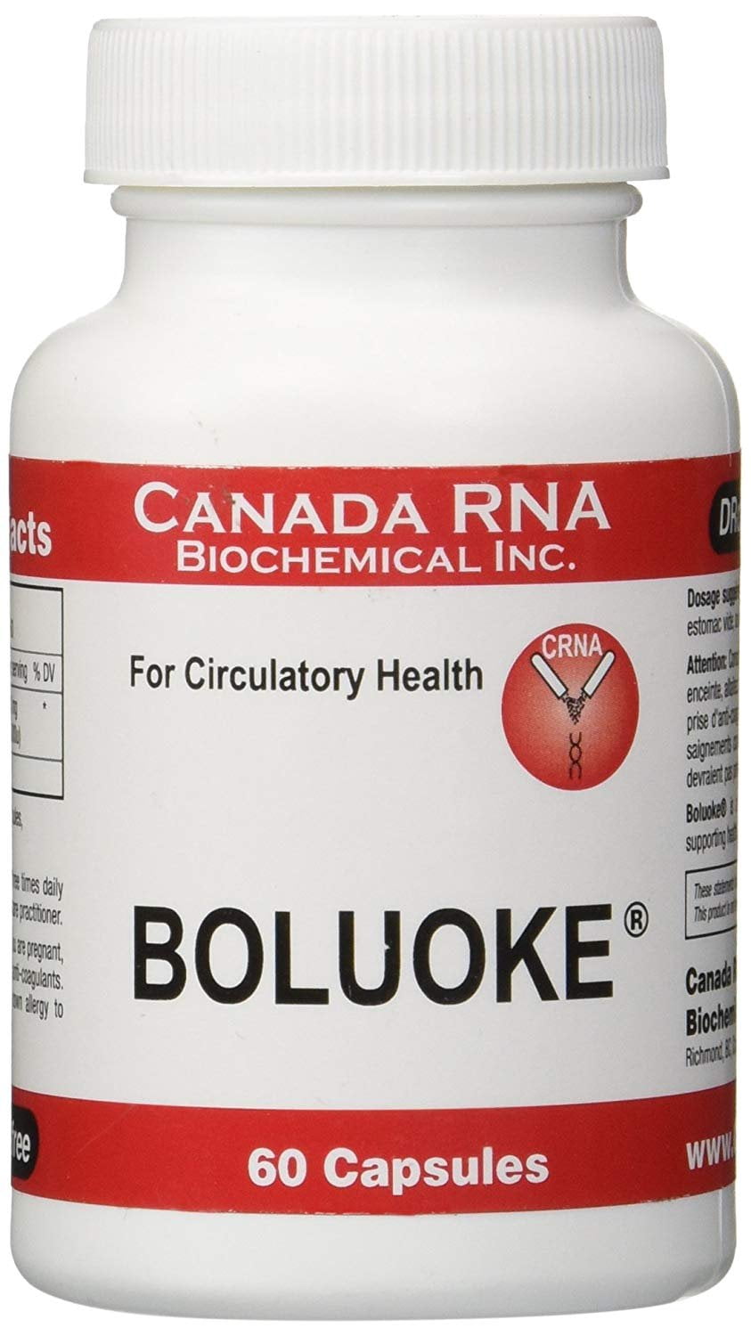 Boluoke, 60 Capsules, Canada RNA, Lumbrokinase, Enzyme Supports Blood and Plaque, Corn-free