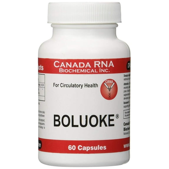 Boluoke, 60 Capsules, Canada RNA, Lumbrokinase, Enzyme Supports Blood and Plaque, Corn-free