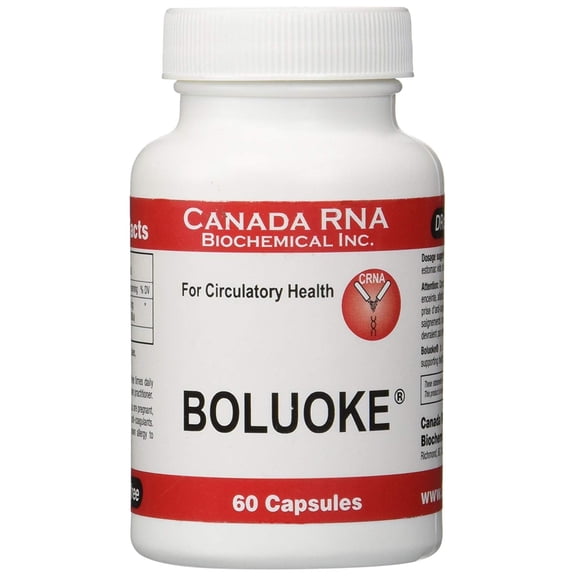 Boluoke, 60 Capsules, Canada RNA, Lumbrokinase, Enzyme Supports Blood and Plaque, Corn-free