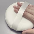 thumbnail image 1 of PULMCheerger Powder Puff, 5.1Inch Large Loose Powder Puff for Body Powder, Ultra Soft Washable Velour Fluffy Body Powder Puffs with Ribbon, White, 1 of 4