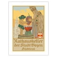 thumbnail image 1 of Bolzano South Tyrol Italy - Rathauskeller Restaurant - Wine and Spirits - Vintage Advertising Poster by Albert Stolz c.1922 - Fine Art Matte Paper Print (Unframed) 18x24in, 1 of 4