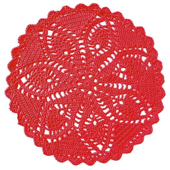 BomHCS 11 Inch Handmade Crochet Doily, Round Table Decoration,Pineapple Wedding Vase Lace Placemat
