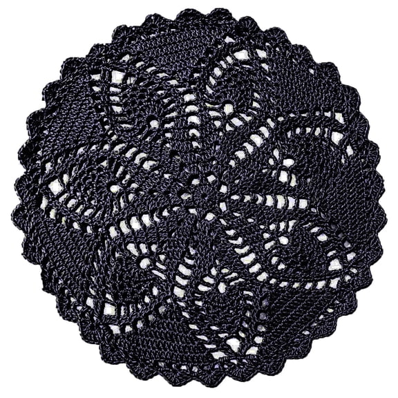 BomHCS 11 Inch Handmade Crochet Doily, Round Table Decoration,Pineapple Wedding Vase Lace Placemat