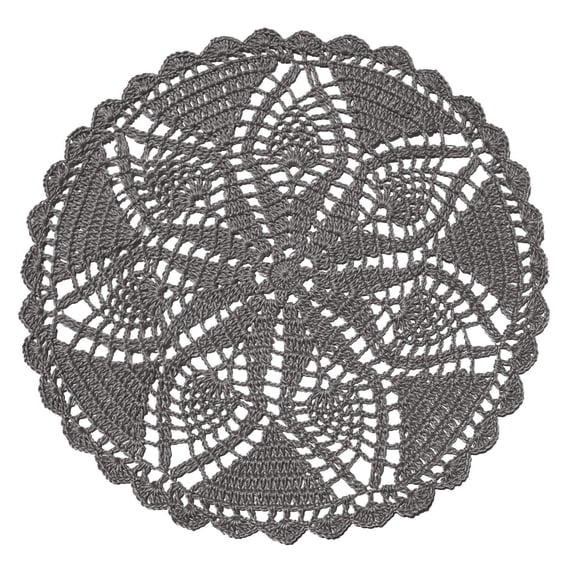 BomHCS 11 Inch Handmade Crochet Doily, Round Table Decoration,Pineapple Wedding Vase Lace Placemat