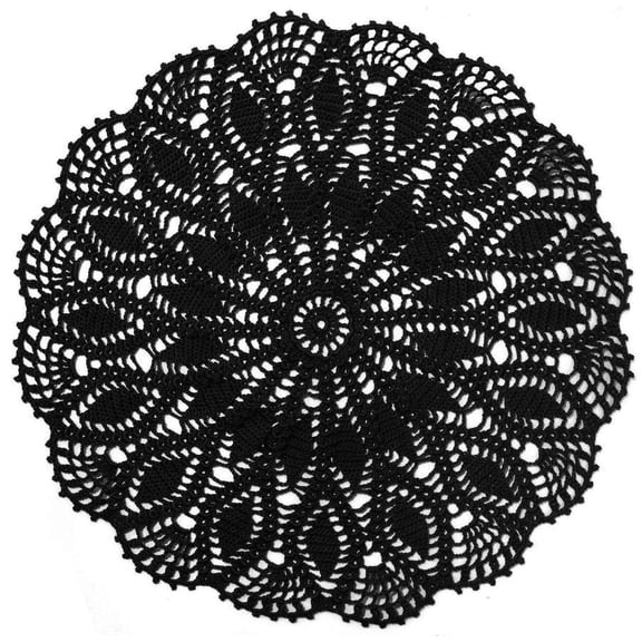 BomHCS 22 Inch Handmade Crochet Cotton Round Placemat Lace Mat Boho Dining Table Doily Kitchen Decor Washable Tablecloth Doilies