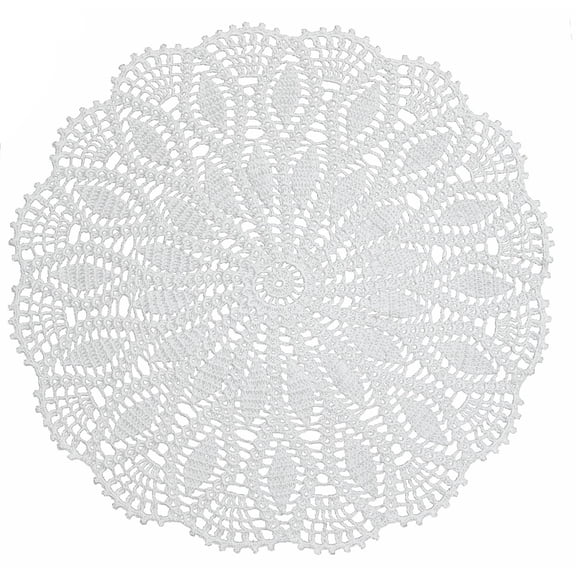 BomHCS 22 Inch Handmade Crochet Cotton Round Placemat Lace Mat Boho Dining Table Doily Kitchen Decor Washable Tablecloth Doilies