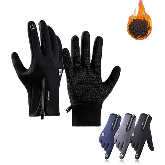 Bomaze USB Heated Gloves for Men and Women, Windproof Waterproof Thermal Winter Gloves with Touchscreen Compatibility, 3 Heat Settings for Skiing Cycling