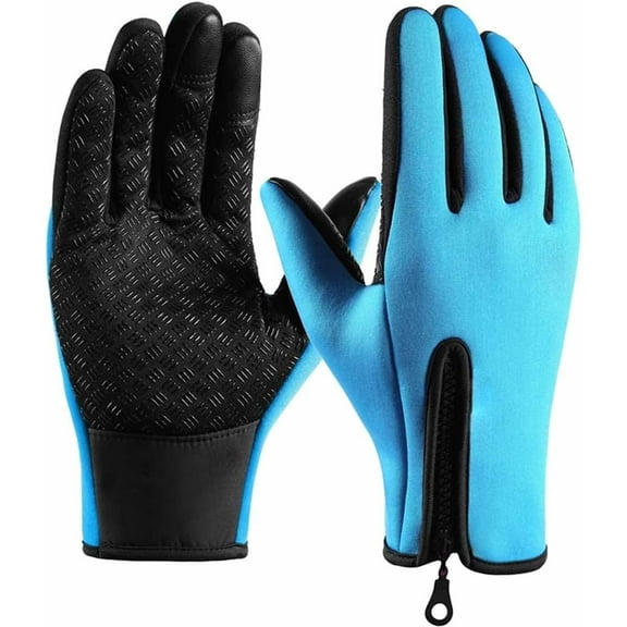 Bomaze Winter Gloves, Bomaze Waterproof Non-Slip Touchscreen Fleece-Lined Warm Gloves for Winter