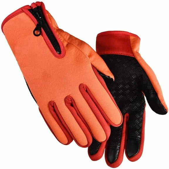 Bomaze Winter Gloves, Bomaze Waterproof Non-Slip Touchscreen Fleece-Lined Warm Gloves for Winter