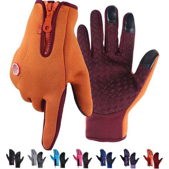 Bomaze Winter Gloves, Thermal Touch Screen Windproof Gloves, Waterproof & Windproof Thermal Non-Slip Gloves, Suitable for Outdoor Cold Weather Cycling, Skiing, Hunting