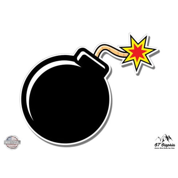 Bomb Explosion - 3" Vinyl Sticker - For Car Laptop I-Pad Phone Helmet Hard Hat - Waterproof Decal