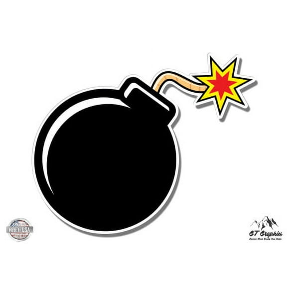 Bomb Explosion - 5" Vinyl Sticker - For Car Laptop I-Pad - Waterproof Decal