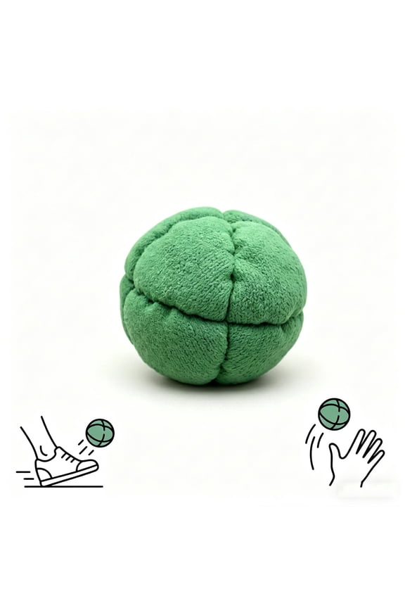 Bomb Footbags,Hacky Savk,Dirtbag Footbag, Professional Sand Filled Footbag Sack Balls, Durable Stitch Woven Kick Sack for Juggling(Green-1pc)
