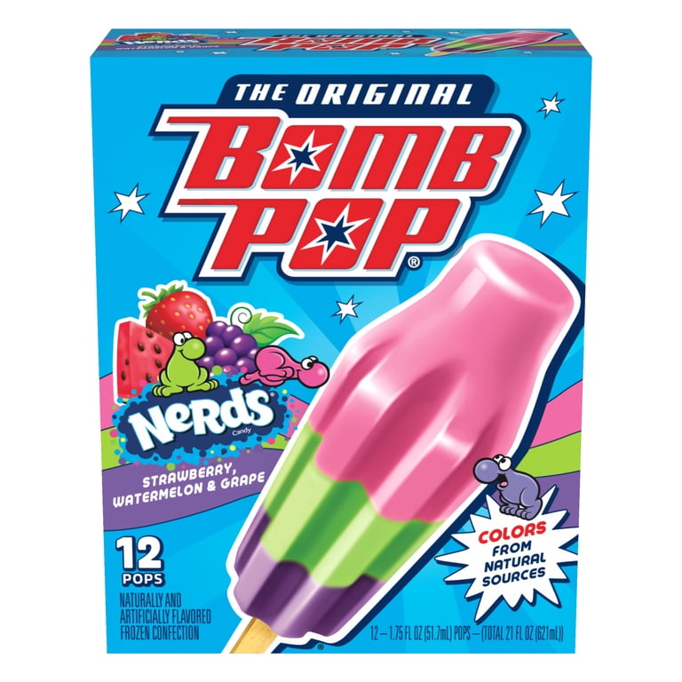 B.D. the Brobus / ILLSON　K-BOMB│NIPPS Bomb Pop NERDS Freeze Ice Pop, Frozen Freezer Dessert, 12 Pack