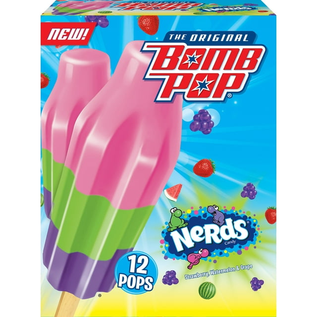 Bomb Pop NERDS Ice Pops, 1.75oz 12 Pack - Walmart.com