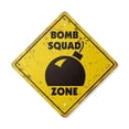 thumbnail image 1 of Bomb Vintage Crossing Sign Zone Xing | Indoor/Outdoor Plastic | 17" Tall rustic new police team patch SWAT policeman cop terrorism, 1 of 3