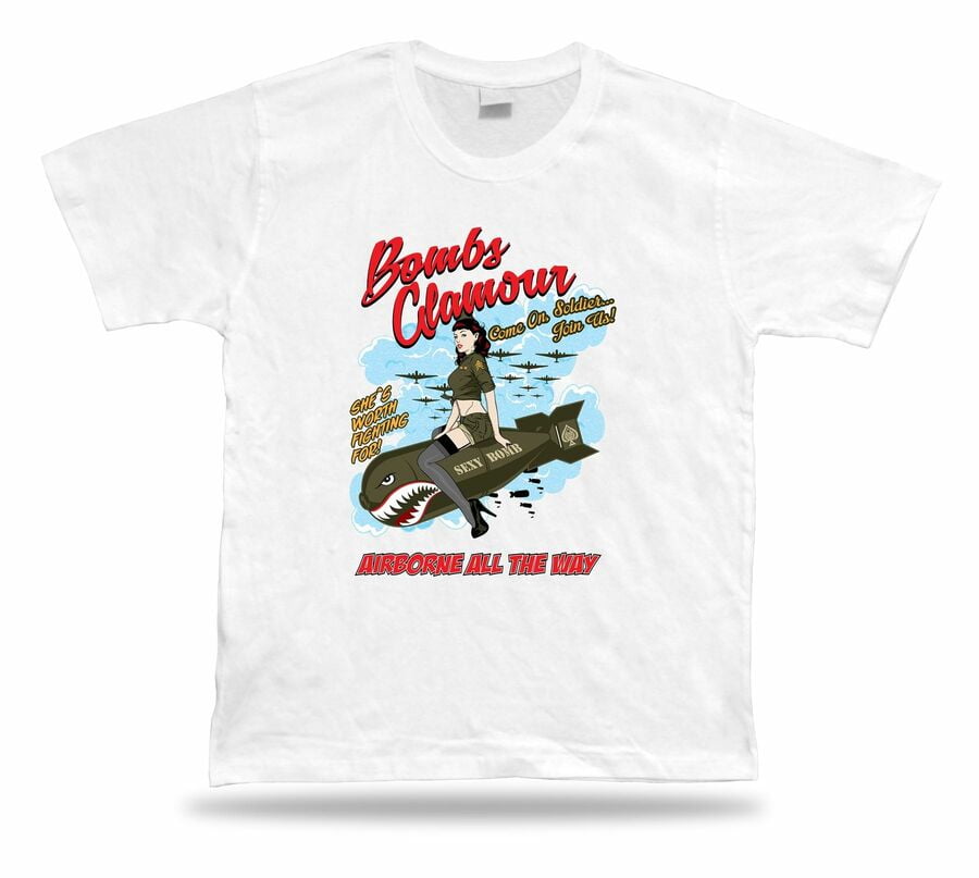 Bomb airborne all the way stylish unique modern t shirt tee design cool ...
