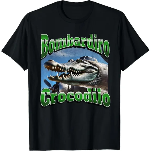 Bombadiro Crocodilo Funny Italian Brainrot Graphic T-Shirt Unisex S-5XL Hot Trending Shirt, Vintage Birthday Gift