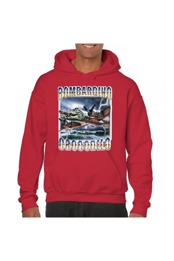 Bombardino Crocodilo Unisex Hoodie Fun Italian Brainrot Gen Z Alpha Meme