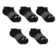 Bombas Cushioned Ankle Socks, Black, Size Large, 5-Pack