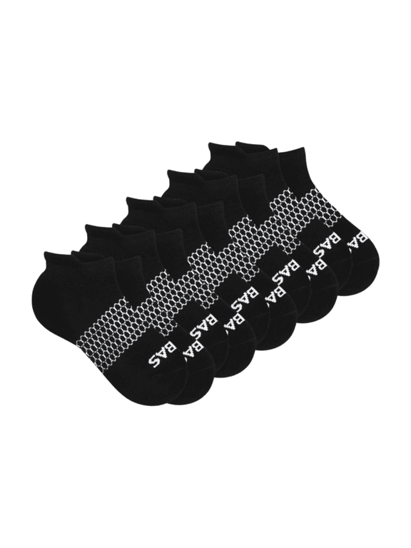 Cushioned Ankle Socks, Black, Size Small, 5-Pack