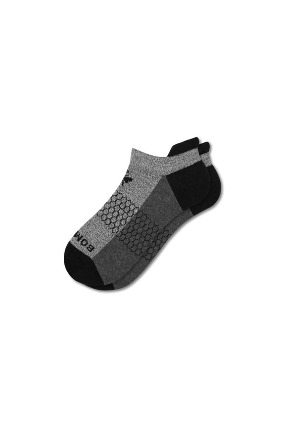 Men's Salt & Pepper Ankle Socks - Dark Gray 9.5-13