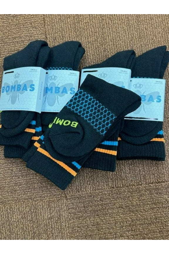 Unisex Colorful Print Socks, Black, (5-Pack)