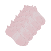 Bombas Women's Cushioned Ankle Socks with Honeycomb Arch Support, Pink, Size M, 5-Pack