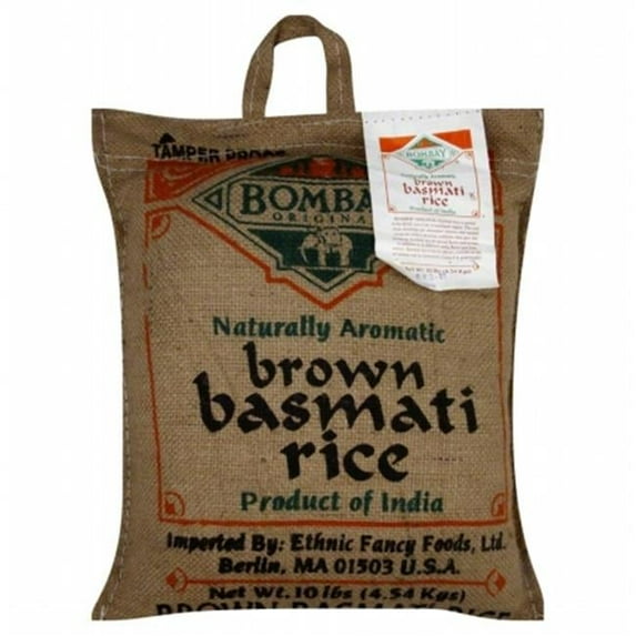 BOMBAY, RICE BASMATI BROWN, 10 LB, (Pack of 1)
