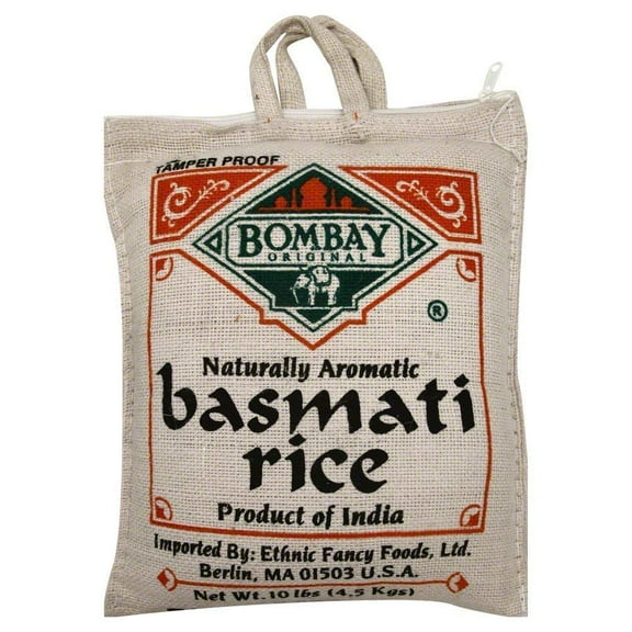 Bombay Basmati White Rice 10 lb (Pack Of 2)