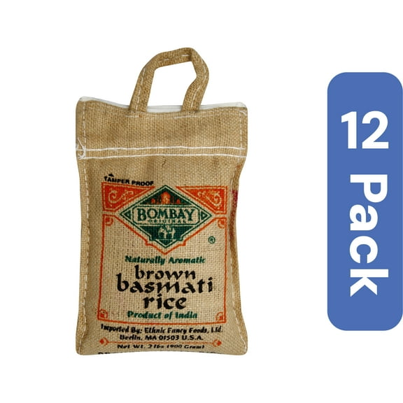 Bombay Brown Basmati Rice 2 lb (Pack of 12)